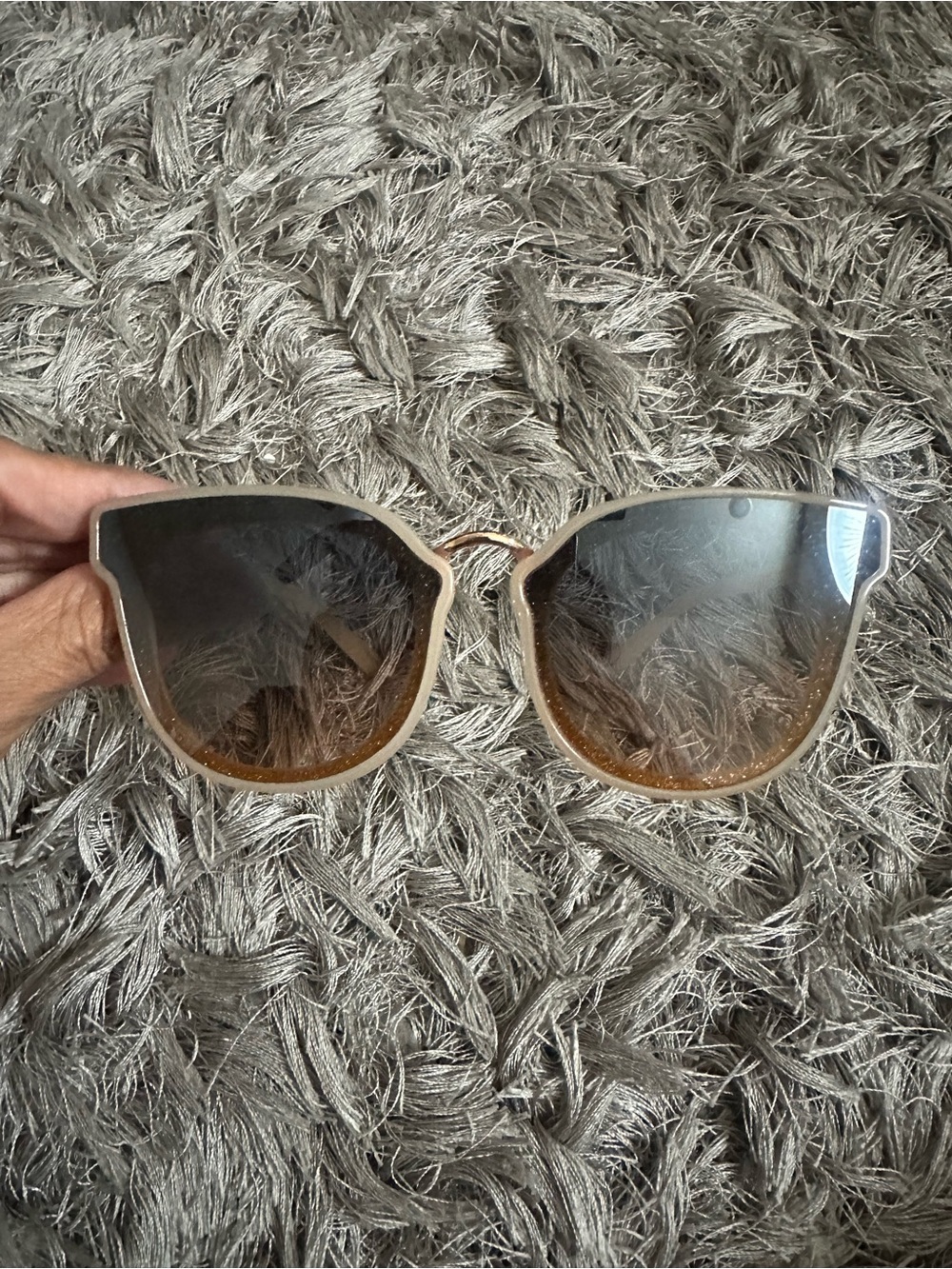 Jessica Simpson Brown Gradient Cat-Eye Sunglasses